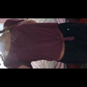 Large Burgundy American Eagle soft&sexy t-shirt